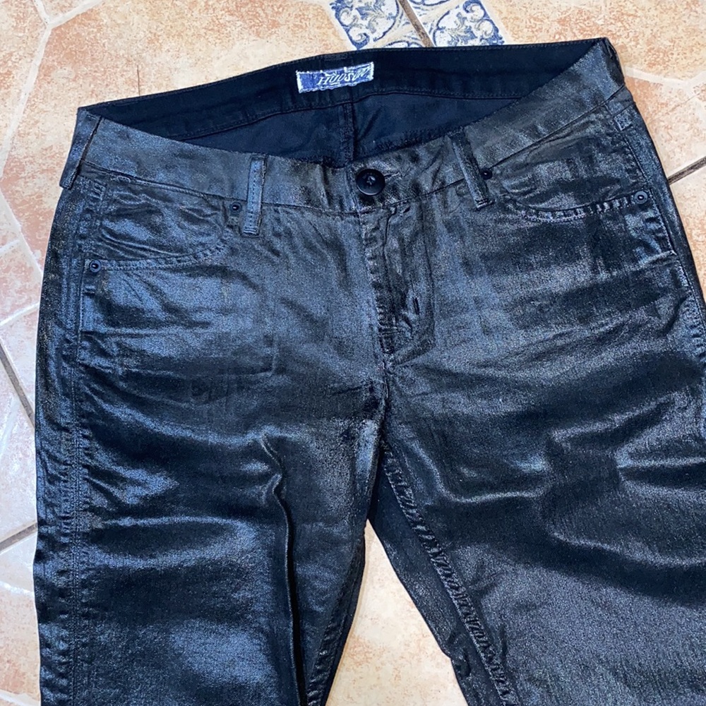 Hudson wax coated jeans denim pants bottoms - Picture 3 of 8